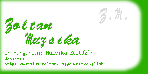 zoltan muzsika business card